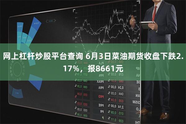 网上杠杆炒股平台查询 6月3日菜油期货收盘下跌2.17%，报8661元