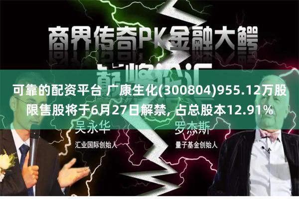 可靠的配资平台 广康生化(300804)955.12万股限售股将于6月27日解禁, 占总股本12.91%